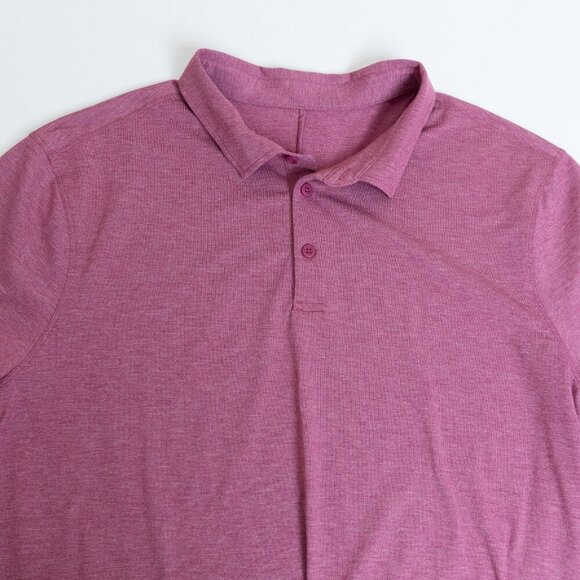 Lululemon Evolution Polo Short Sleeve  Performance Mauve Pink XL - Picture 3 of 9